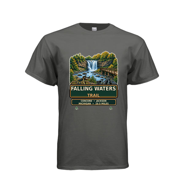 Falling Waters Trail Michigan T-Shirt | Vintage Cycling & Rail Trail S ...